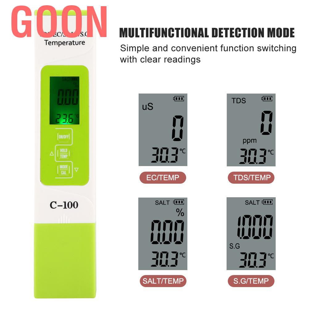 Bút Kiểm Tra Chất Lượng Nước Đa Năng 5 Trong 1 Goon C-100