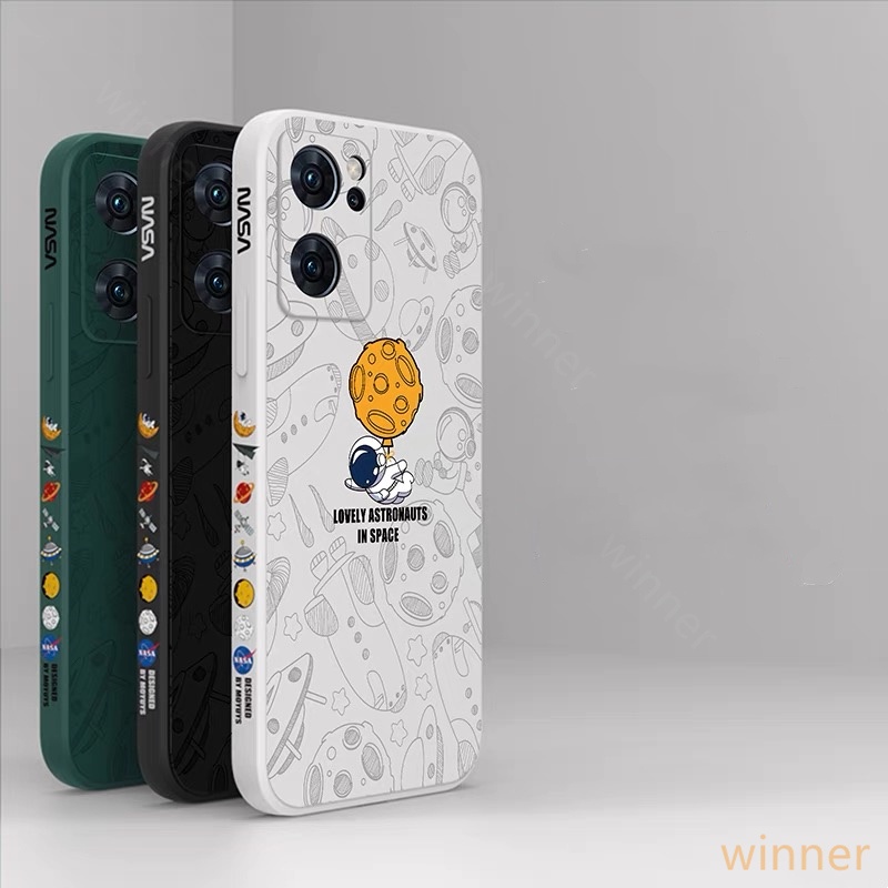 Ốp Lưng OPPO Reno6Z Reno7 A76 A96 Reno7z A95 Reno5F A74 Reno7pro Reno4F Reno4 Reno5 Ốp điện thoại in họa tiết phi hành gia cho TKR