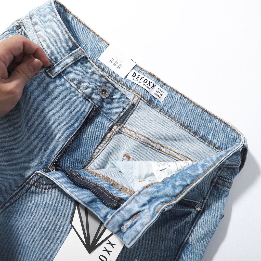 Quần short jean nam DEFOXX,chất liệu vải jean co dãn ,form ngang gối,HÀNG VNXK