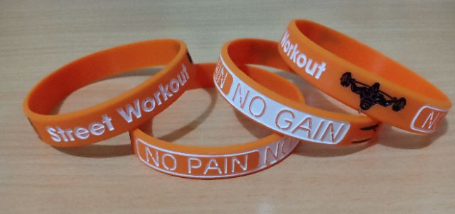Vòng tay cao su No pain No gain