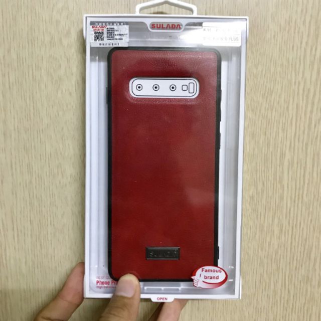 ỐP LƯNG DA SULADA CHO GALAXY S10 PLUS/ S10+ VIỀN DẺO SIÊU SANG