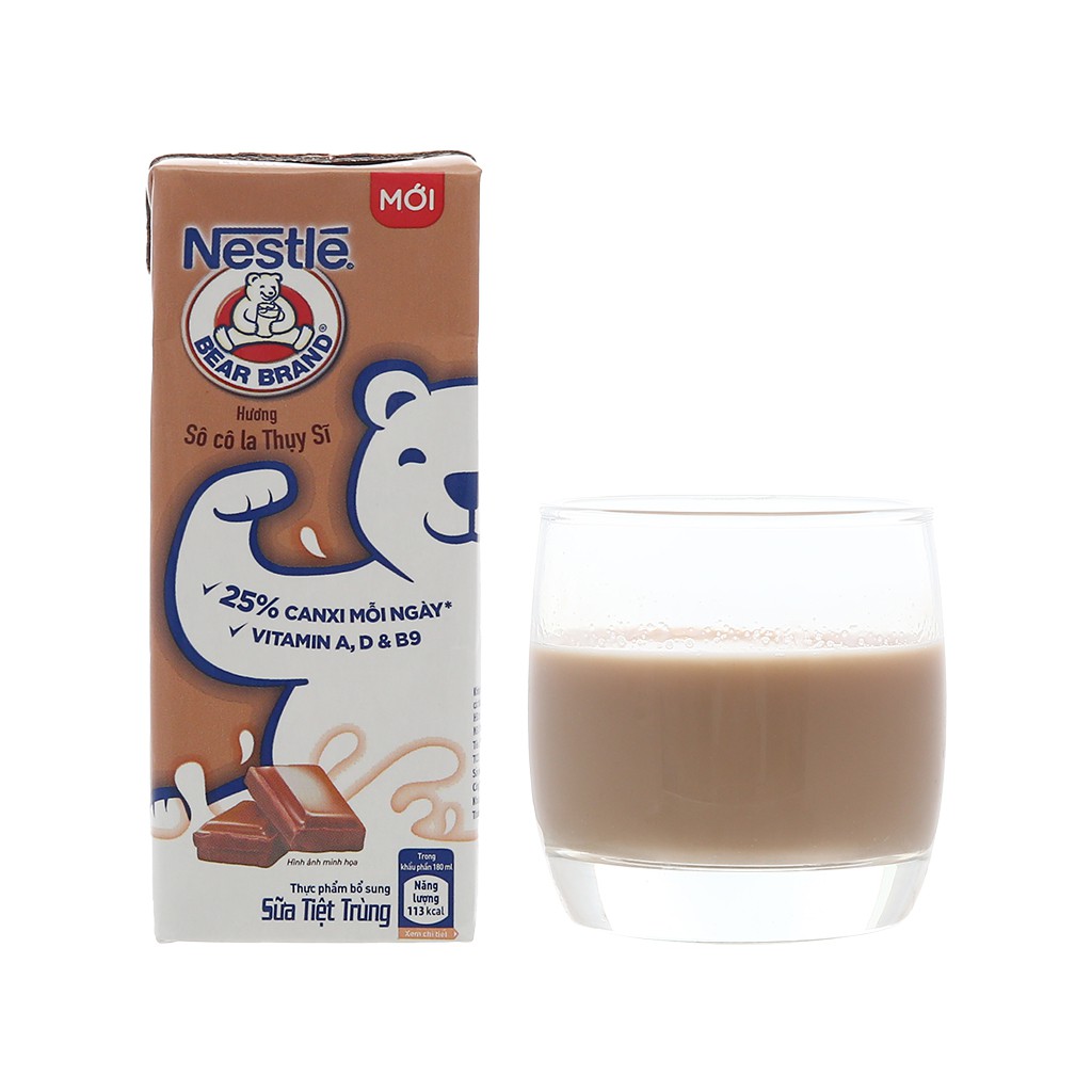 Thùng 48 hộp sữa tiệt trùng socola Nestlé 180ml