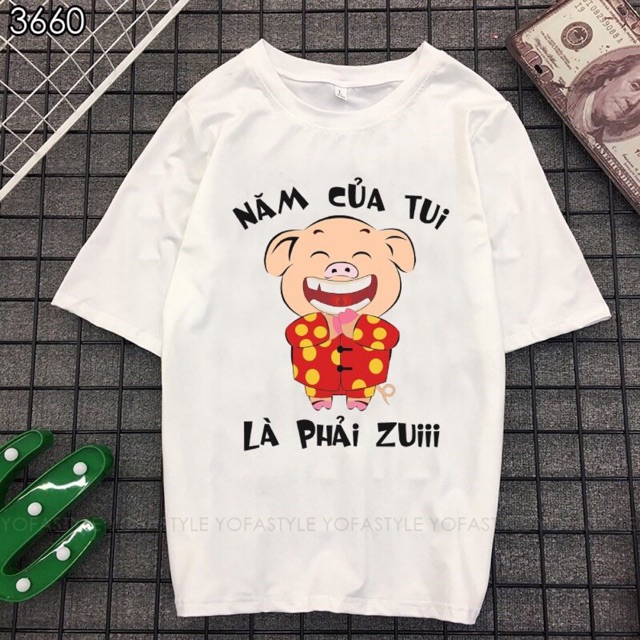 Bộ hình áo thun con heo