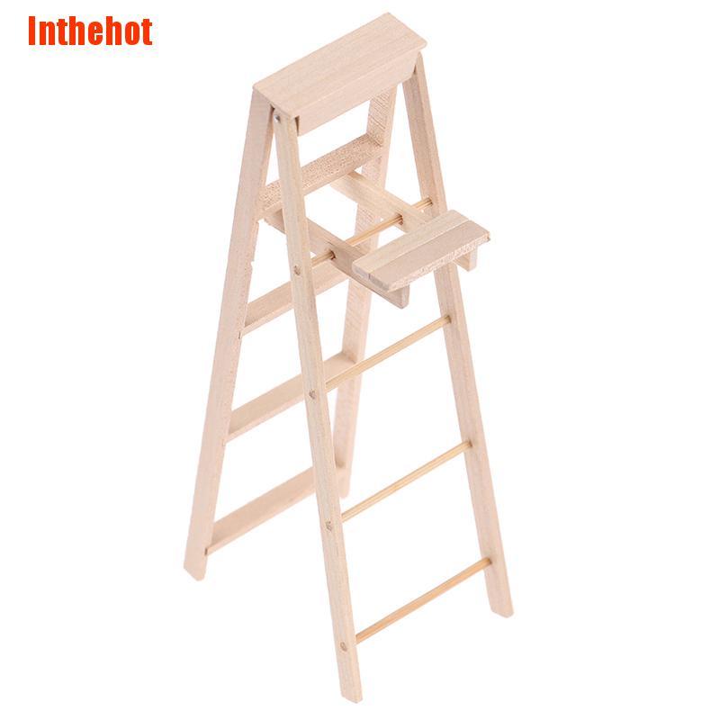 Mô Hình Thang Gỗ Mini Tỉ Lệ 1: 12 Trang Trí Nhà Búp Bê