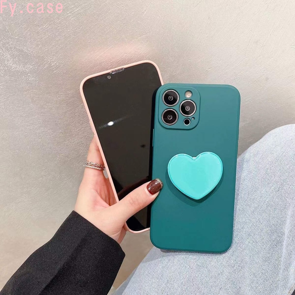 Ốp Điện Thoại Silicone Mềm Có Giá Đỡ Cho OPPO A57 4G 2022 A53 A92 A95 A52 A54 A15 A16 A16K A5 A9 2020 A3S A5S A37 A83