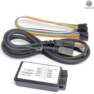 B&O USB Logic Analyzer 24M 8CH Microcontroller ARM FPGA Debug Tool 24MHz, 16MHz, 12MHz, 8MHz, 4MHz, 2MHz