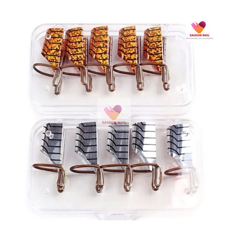 Foil Đắp Bột kim loại (set 5 cái)