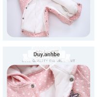 Áo liền quần bông ấm cho trẻ sơ sinh