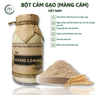 Bột màng cám gạo sữa đắp mặt nạ nguyên chất MỘC - tẩy tế bào chết, se khít lỗ chân lông rửa mặt hàng ngày chai 100/200ml