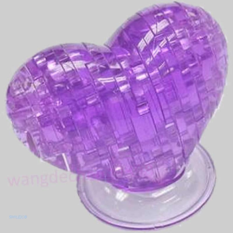 Bộ xếp hình 3D hình trái tim pha lê