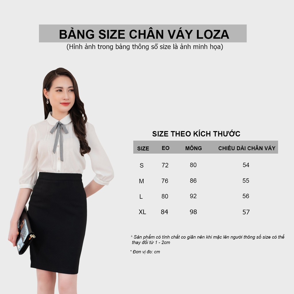 [Mã FASHIONMALLT4 giảm 15% đơn 150k] Chân váy dáng ôm cạp chữ S -LOZA LC4082 | BigBuy360 - bigbuy360.vn