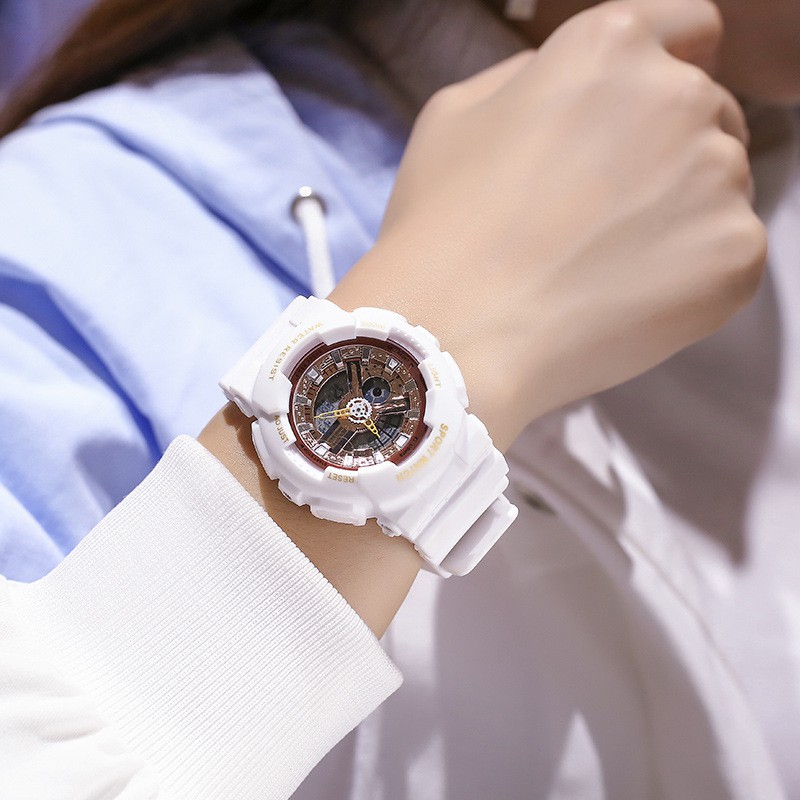 Đồng hồ thể thao nữ Sport watch SW050 chính hãng, điện tử, xem thứ, ngày, tháng, bấm giờ, báo thức, đèn led