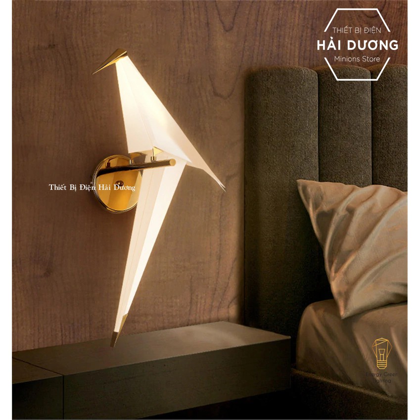 Đèn treo tường hiện đại phong cách độc đáo hình con chim cao cấp cao 67cm - ánh sáng vàng - Bảo hành 1 năm - đèn ngủ