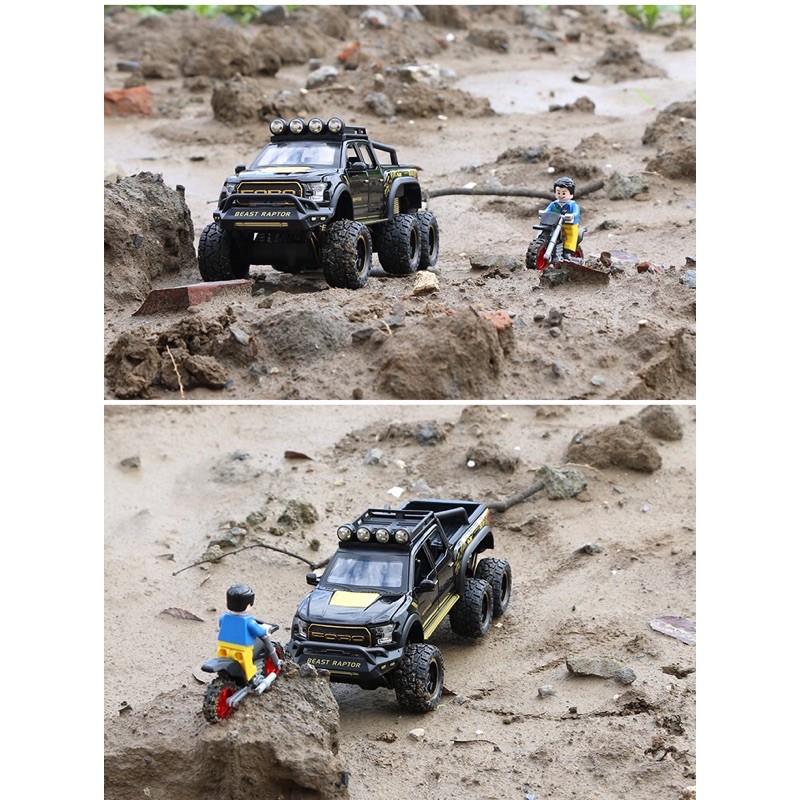 Mô Hình 1:28 Xe Bán Tải Ford F150 Beast Raptor 22cm