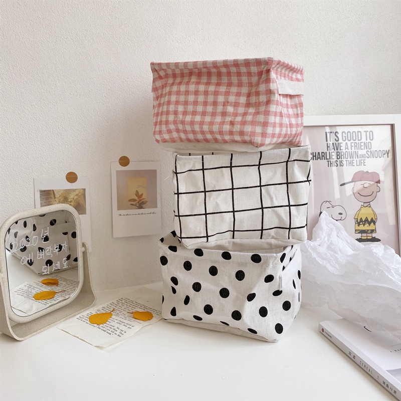 Giỏ Đựng Đồ Dùng/ Mỹ Phẩm Để Bàn Có Thể Gấp Gọn Tiện Dụng