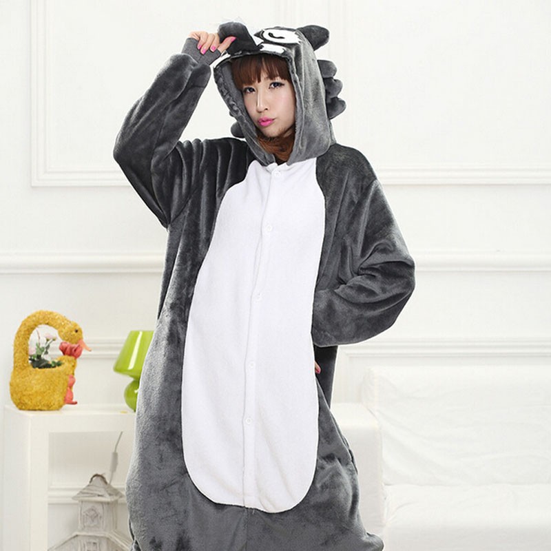 Áo ngủ liền quần hình sói Kigurumi cho nam &amp; nữ