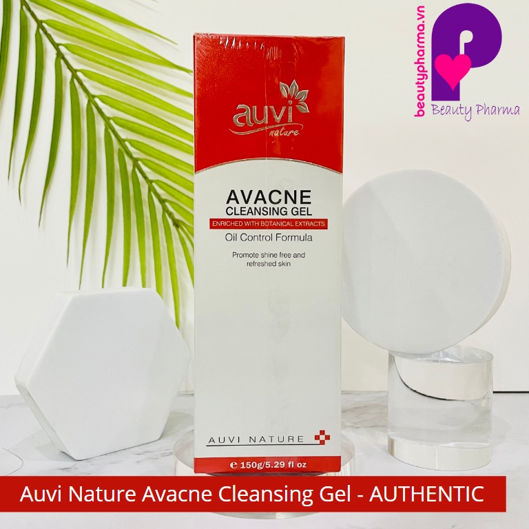 Sữa/Gel rửa mặt Avacne Cleansing Gel Auvi Nature làm sạch,giảm nhờn,dưỡng ẩm,ngừa mụn