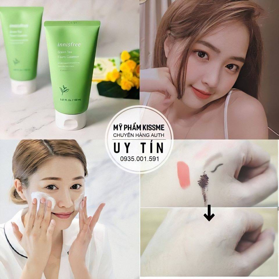 (CÓ BILL) SỮA RỬA MẶT TRÀ XANH GREEN TEA FOAM CLEANSER INNISFREE Mẫu mới 2019