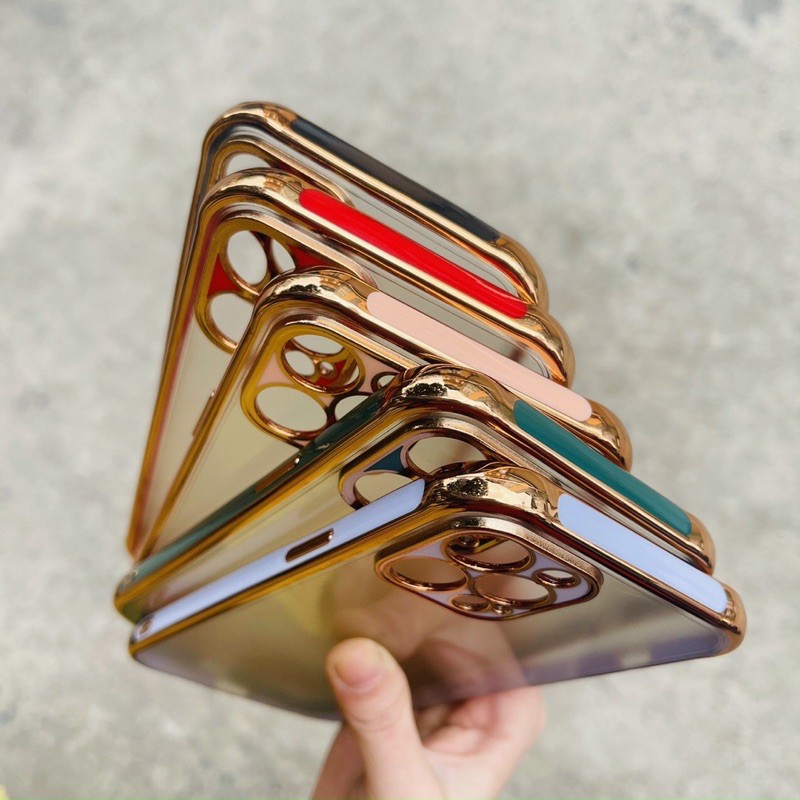 (CÓ IP 12) Ốp lưng dẻo trong viền màu 6d dành cho lphone 6 đến 12 promax