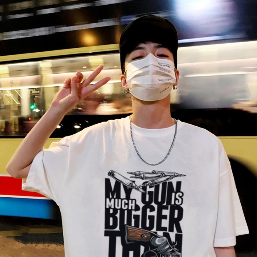 Áo phông unisex tee big logo My Gun Áo thun tay lỡ nam nữ form rộng basic oversize streetwear | BigBuy360 - bigbuy360.vn