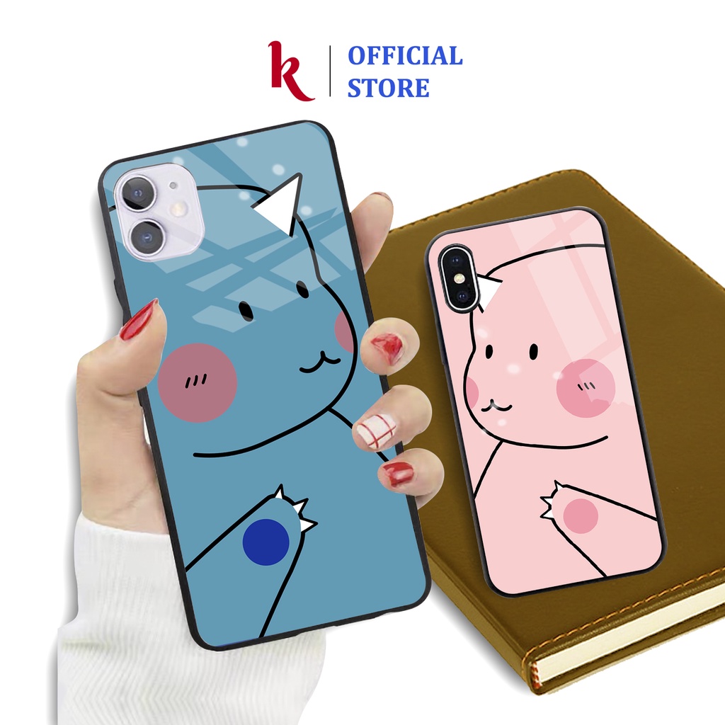 Ốp lưng iphone kính cặp đôi hình tê giác case 14plus 14 pro max 13 12 promax 11 mini 6 6s 7 8 plus x xr xs Se