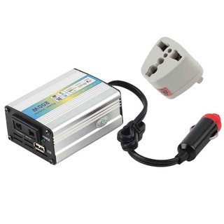 Bộ Chuyển Đổi Nguồn Dc 12v Sang 220v Ac Với Đầu Sạc Usb 5v Cho Xe Hơi
