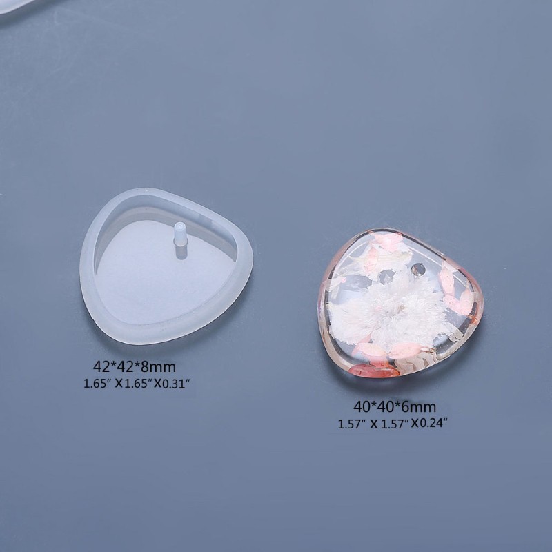 Bộ 6 khuôn silicon rời làm mặt dây chuyền resin bề mặt bóng loáng