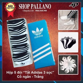 Hộp vớ adidas combo , tất thể thao cao cấp, tất adidas 3 sọc cổ ngắn. chuyên sỉ tất vớ, hàng loại 1