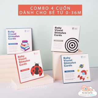 Thẻ kích thích thị giác cho trẻ sơ sinh - bộ 4 giúp bé phát triển toàn diện