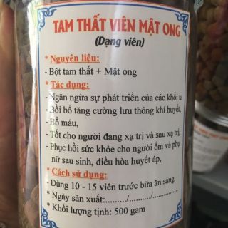 Sỉ toàn quốc giá rẻ viên tam thất mật ong 500g - 1kg