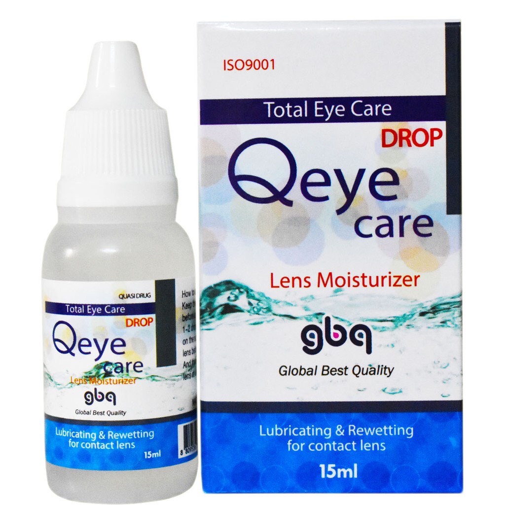 Kính áp tròng không màu 3 tháng Sillicon clear Lens dùng đến 12H Qeye Hàn Quốc cận 1 đến 10.00 độ