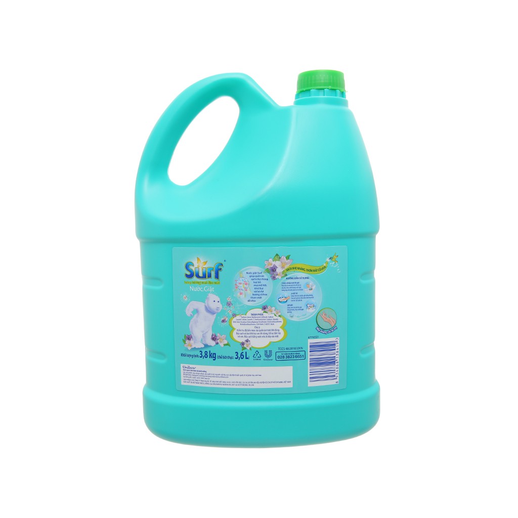 Nước giặt Surf hương sương mai dịu mát can 3.6 lít