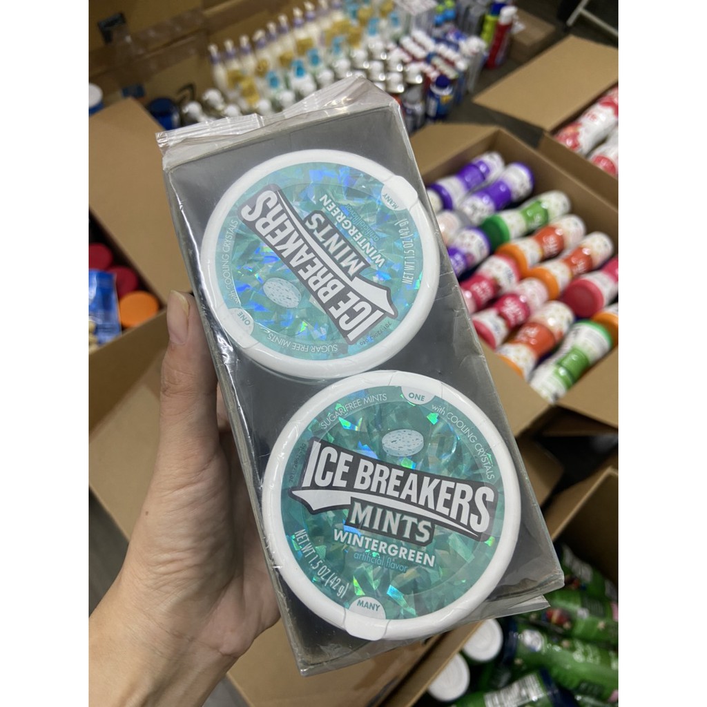 [NHIỀU VỊ]Kẹo ngậm không đường Ice Breakers hộp 42g