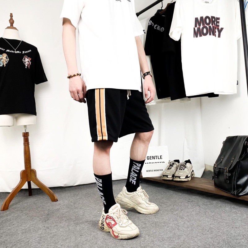 [Mã SKAMA06 giảm 8% TỐI ĐA 50K đơn250K] Quần short TBG sọc vàng , quần sooc nam nữ Hàn Quốc unisex , MSW Town | BigBuy360 - bigbuy360.vn