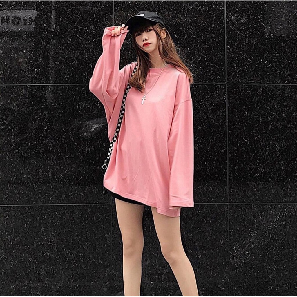 Áo Tay Dài BASIC LONG SLEEVE Màu Hồng  ❤️FREESHIP❤️ Nam nữ unisex