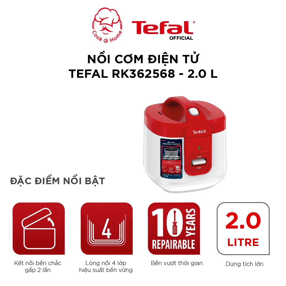 Nồi cơm điện Tefal RK362568 – 700W, 2L