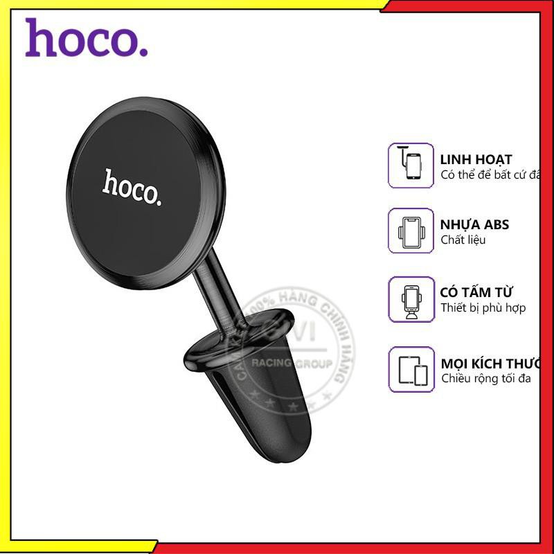 Giá đỡ điện thoại Hoco CA69 trên xe hơi, sử dụng đa năng tiện dụng, tương thích các thiết bị dán từ tính