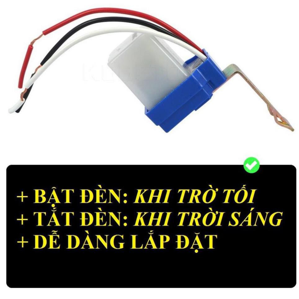 Công tắc cảm biến ánh sáng ngoài trời AS 10A 12V  bật đèn khi trời tối và tắt đèn khi trời sáng hoàn toàn tự động