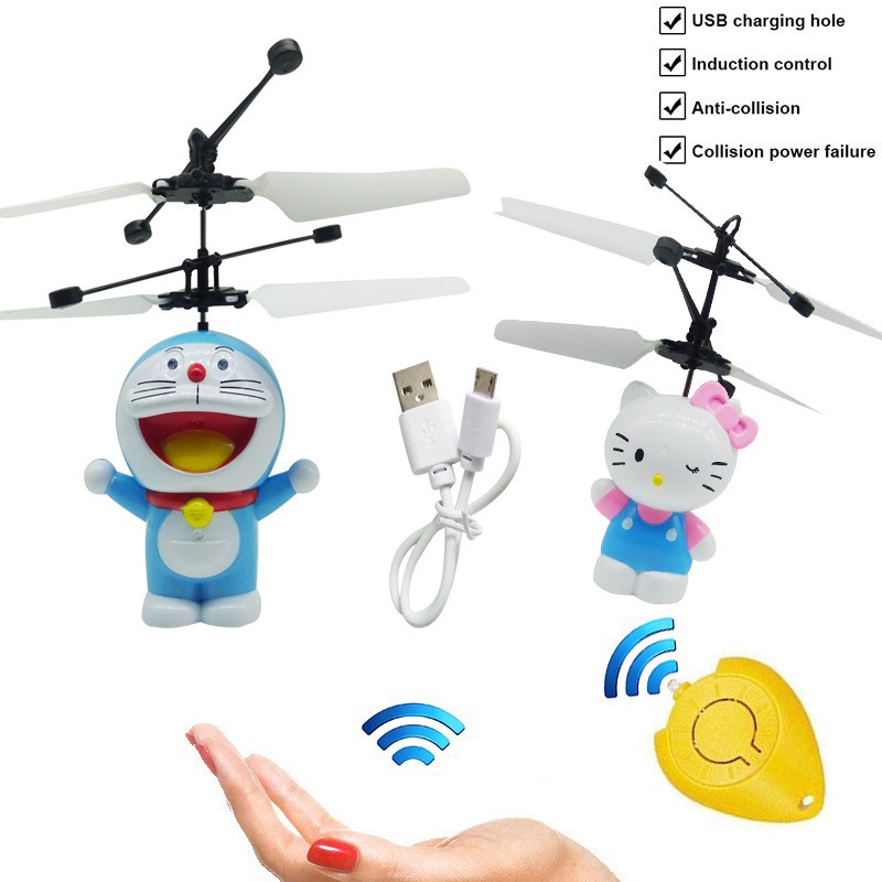 MÁY BAY CẢM ỨNG MINION , DOREMON, MÈO KITY CHO BÉ KÈM DÂY SẠC