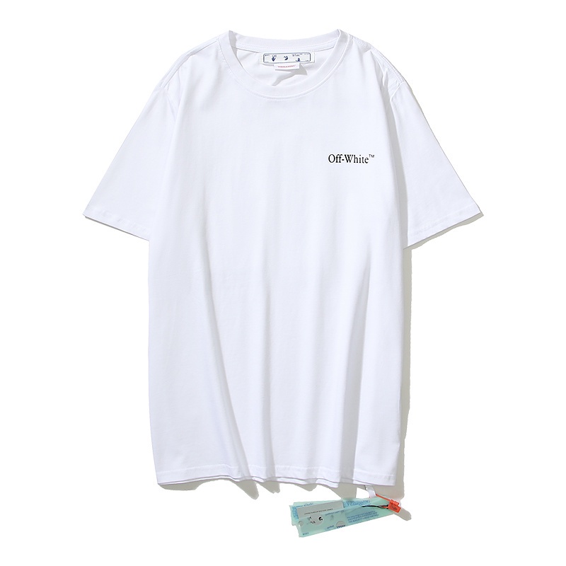 Áo Thun Cotton Tay Ngắn Dáng Rộng In Logo Off-white Thời Trang Cho Cặp Đôi Plus Size S-XL