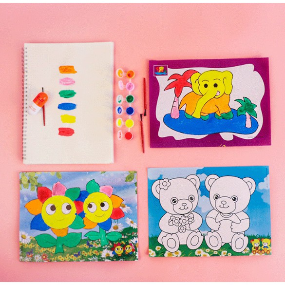 Bộ Vẽ Tranh Màu Nước Cho Bé, Bộ Đồ Chơi Cho Bé Tập Tô Màu, Giấy Cọ Vẽ Đồ Chơi Giáo Dục 02017