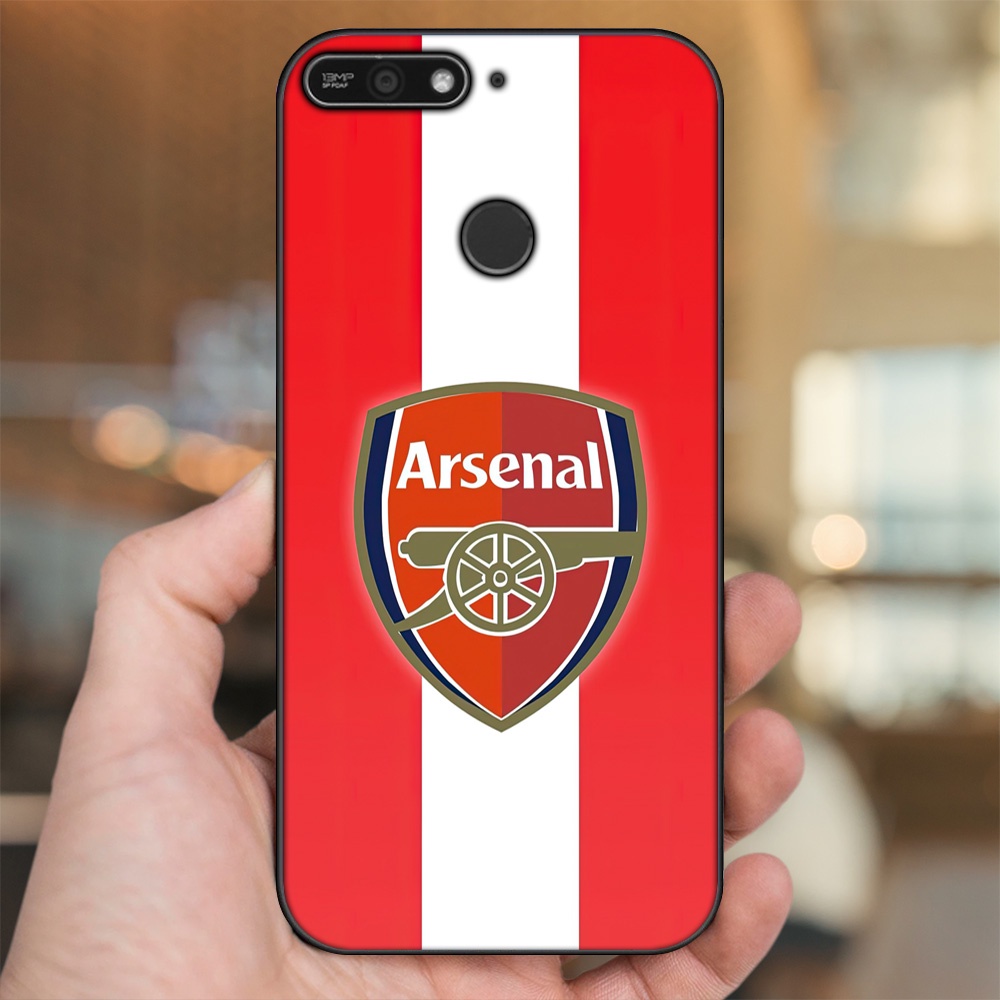 Ốp lưng Huawei Y6 Prime viền đen in hình Arsenal FC
