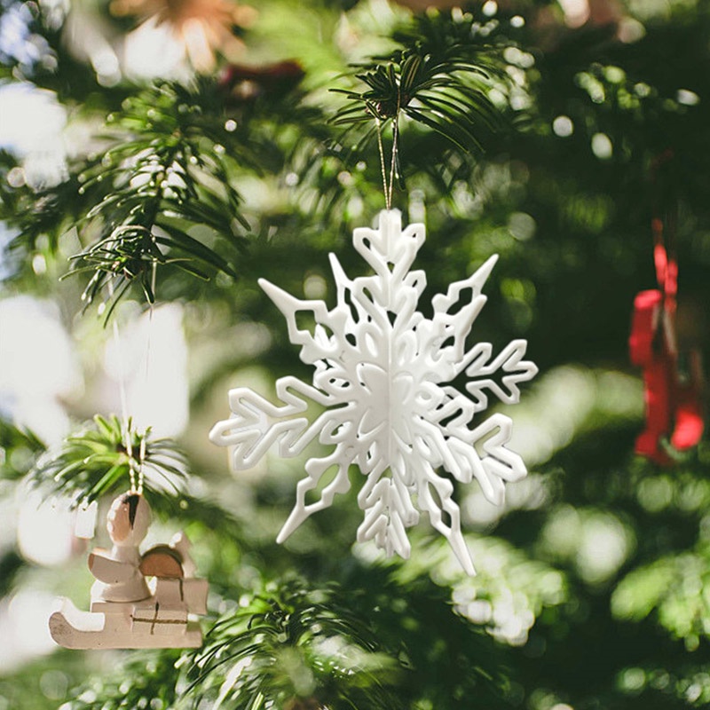 Bông Tuyết Nhựa Trắng Trang Trí Cây Thông Giáng Sinh