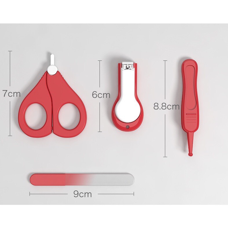 Bộ dụng cụ bấm móng tay cao cấp cho bé gồm 5 món- bộ cắt móng tay an toàn cho bé sơ sinh có hình ngộ nghĩnh (6811)