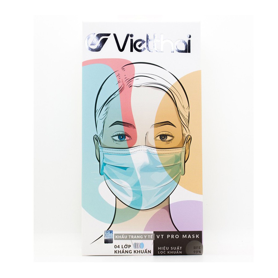 Khẩu trang Việt Thái Pro Mask, Khẩu trang y tế hộp 20 chiếc