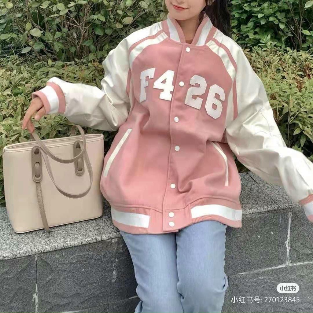 Áo Khoác Nhung Bomber Unisex  F426 , Áo khoác form rộng 2 lớp dày dặn - Miss Girl