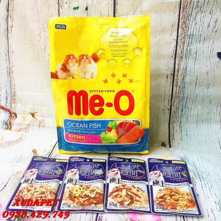 Combo Thức Ăn MEO Cho Mèo Con 1.1kg Và 4 Súp Thưởng Nhật Bản Cho Mèo Nhiều Vị thành phần tinh bột, Vitamin - SP005171