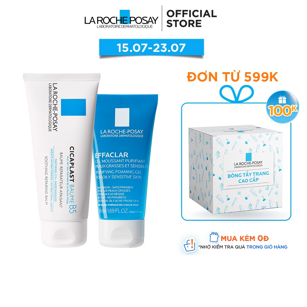 Bộ kem dưỡng làm dịu làm mượt làm mát và phục hồi làn da La Roche Posay Cicaplast Baume B5 Soothing Repairing Balm