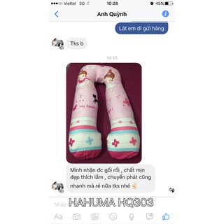 Gối dành cho bà bầu chữ U Hahuma