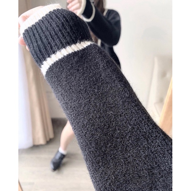 Áo cadigan len Trắng sọc đen/ Đen sọc trắng | BigBuy360 - bigbuy360.vn